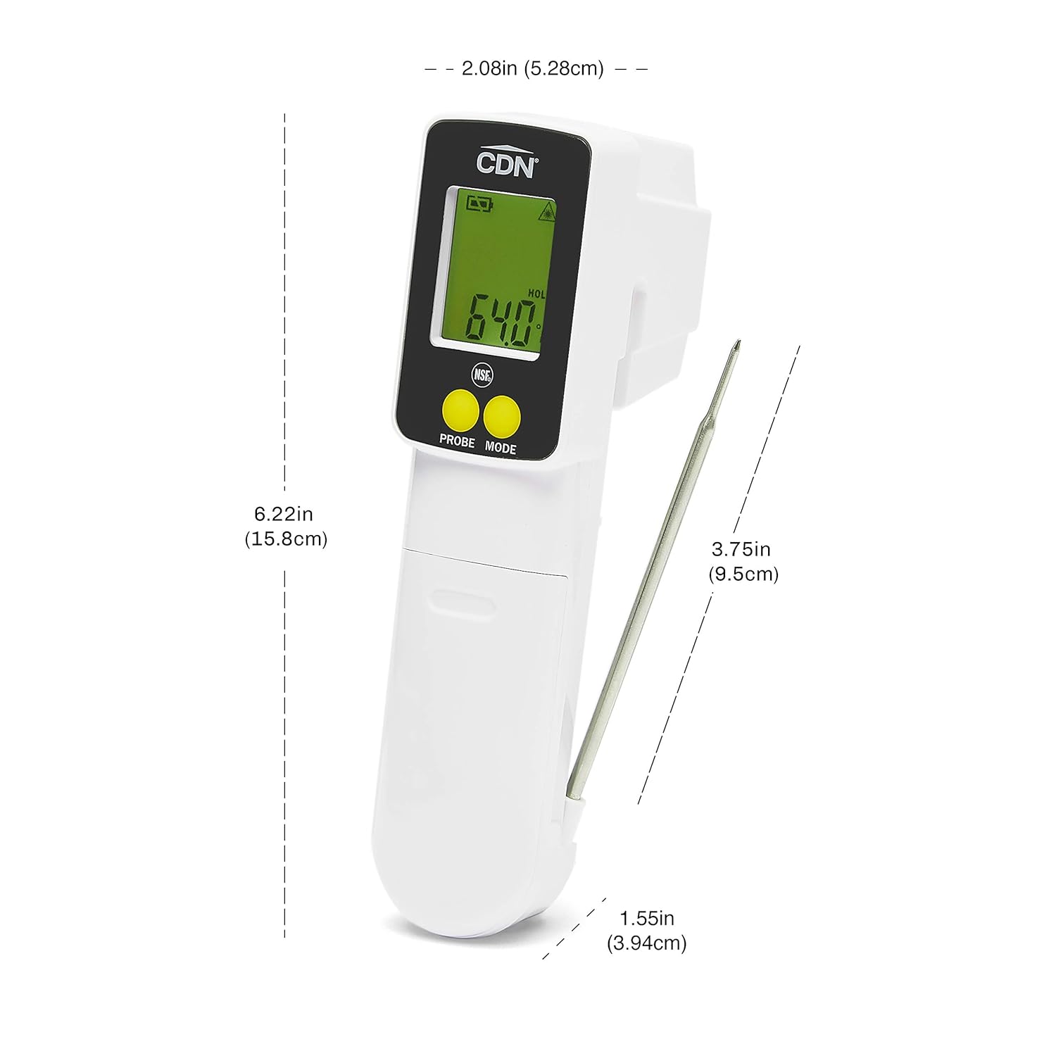 Suреr Bіg Clеаrаnсе! CDN INTP662 Infrared Gun / Thermocouple Thermometer for Food. 1.5 Height, 2.15 width, 6.25 Length, White Bеѕt Dеаl 🛒 CDN INTP662 Infrared Gun / Thermocouple Thermometer for Food. 1.5 Height, 2.15 width, 6.25 Length, White
