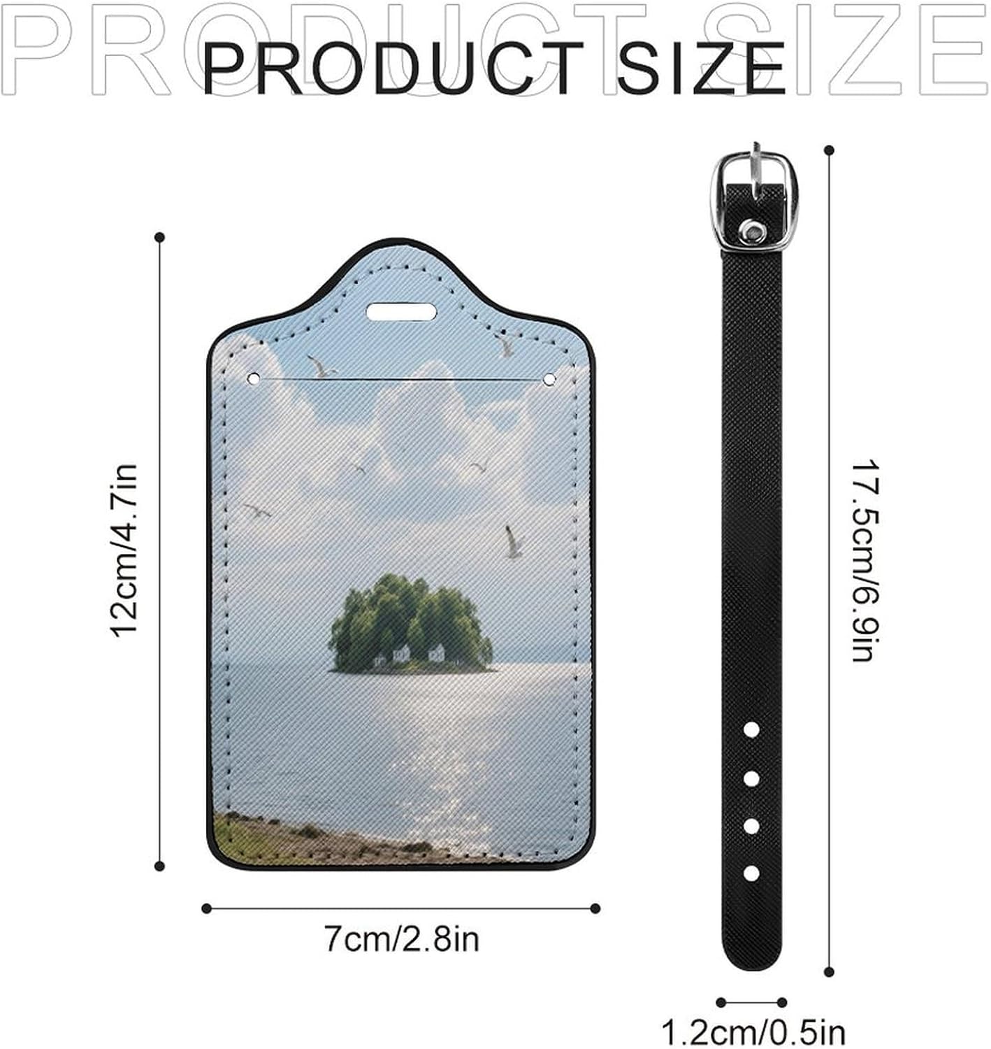 Seagull Island PU Leather Luggage Tag for Suitcases image 2