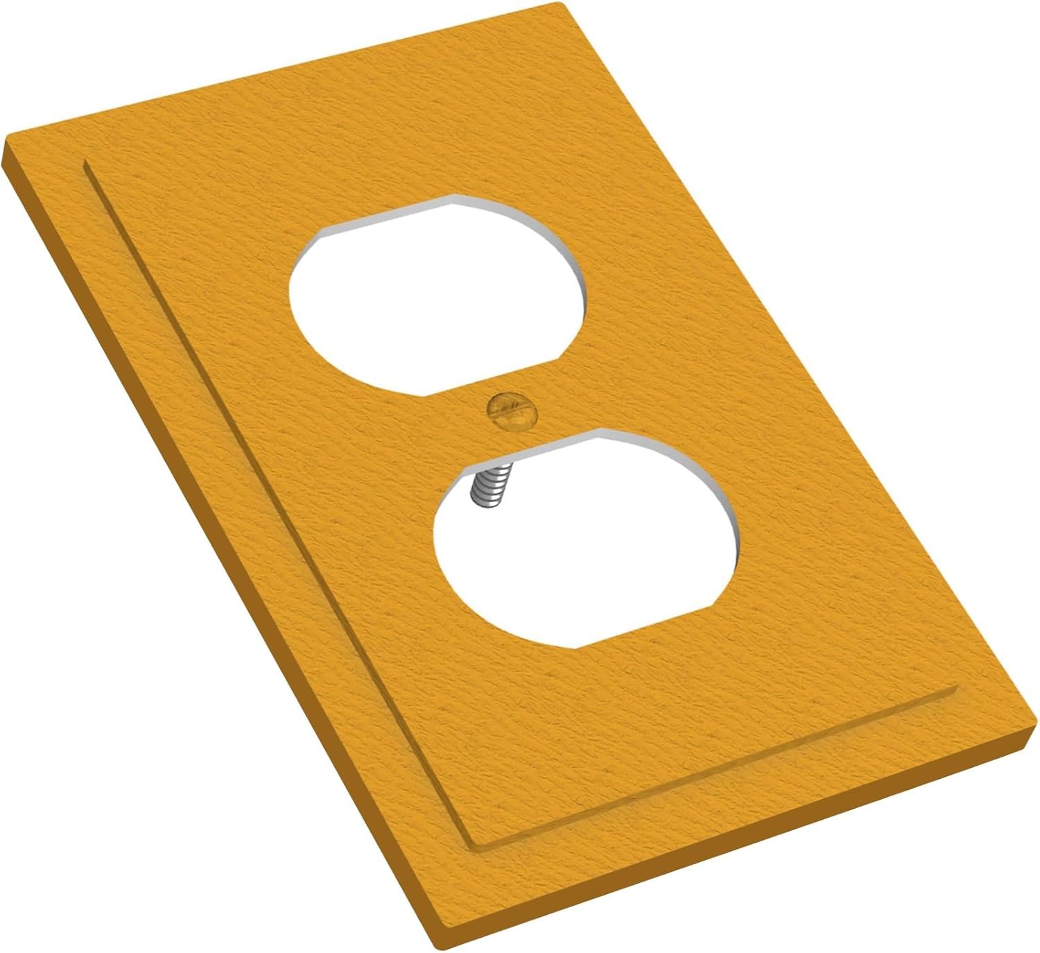 Amber Yellow Outlet Cover Plate Golden Yellow 1 Gang Duplex Light Switch Cover Decorative Wall Plates for Electrical Outlets Switch Plate Covers Warm Accent Color for Kitchen Hallway