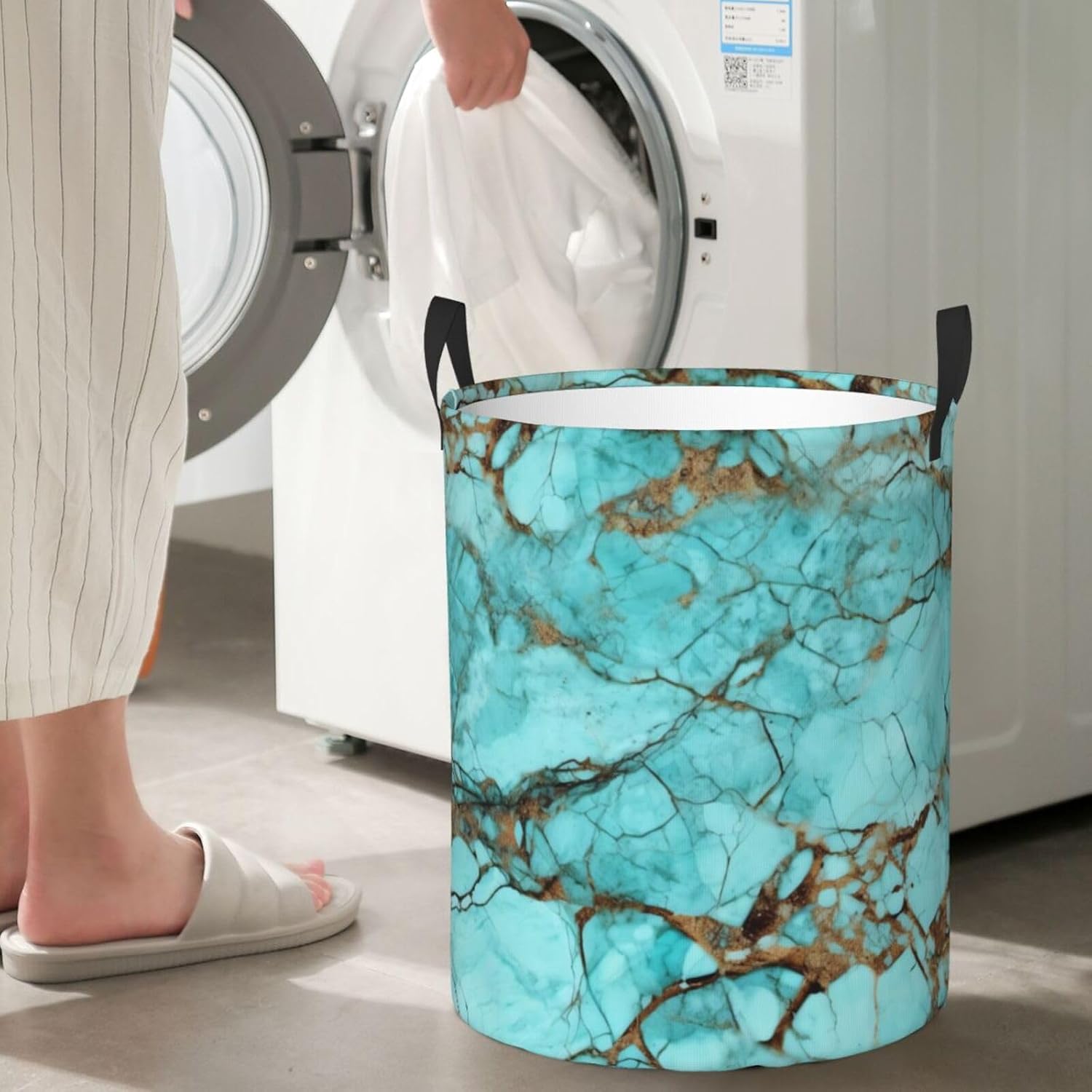 Laundry Basket With Handles Foldable Laundry Hamper Dirty Clothes Basket image 5