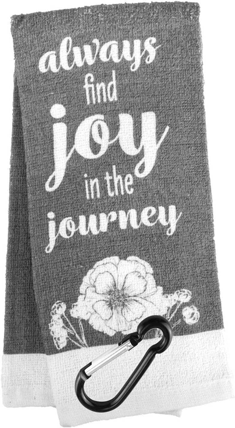 Always Find Joy in The Journey Gray Floral Print Decorative
