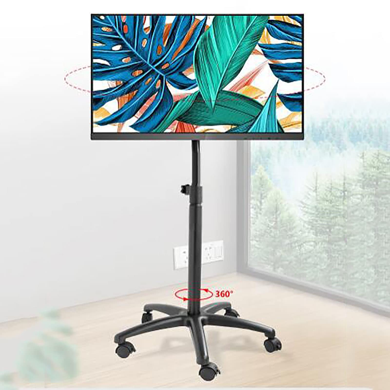 Support TV mobile pour régler la hauteur de votre écran sans percer le mur