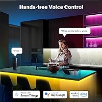 Vista 3 de Sengled - Tira inteligente de luces LED, 16.4 pies, luces LED WiFi, funciona con Alexa Google Home, tira de luz inteligente que cambia