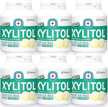 Oral Care, Dental Exclusive, Xylitol Gum, Bottle Type, 90 Tablets 5.4 oz 153 g x 6, Apple Mint