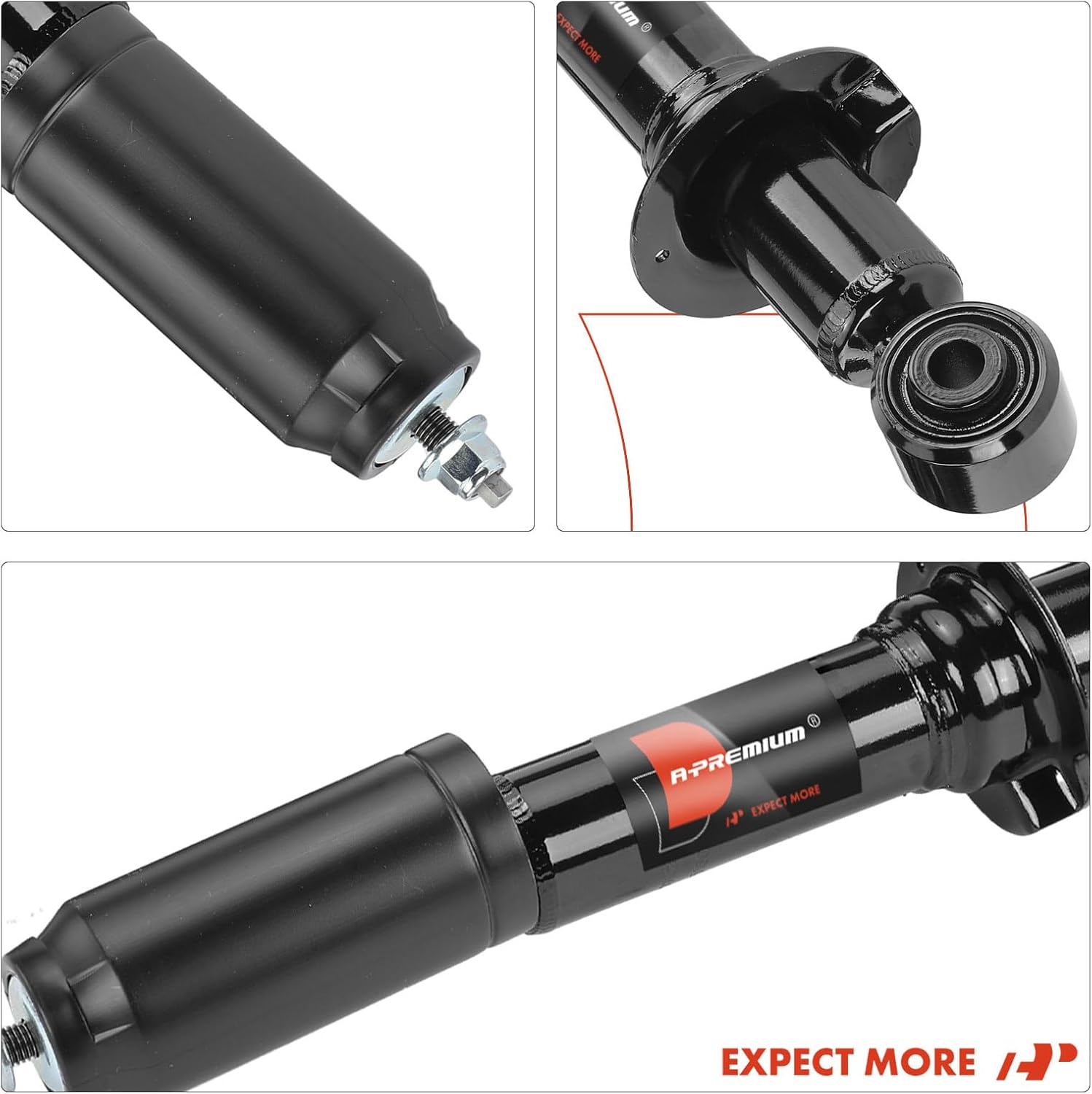 A-Premium Front Struts Compatible with Ford Crown Victoria & Lincoln Town Car & Mercury Grand Marquis, 2003-2011 - 2x Replacement Suspension Bare Strut Shock without Coil Spring