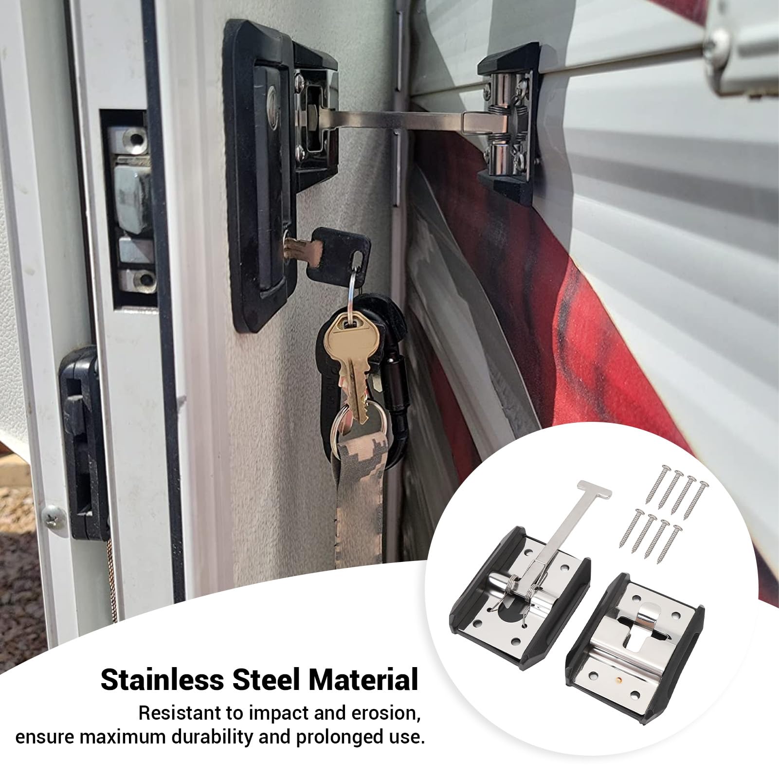 Support De Porte Pour Camping-car, Loquet De Support De Porte Dentree De Camping Crochet De Porte~p157377668