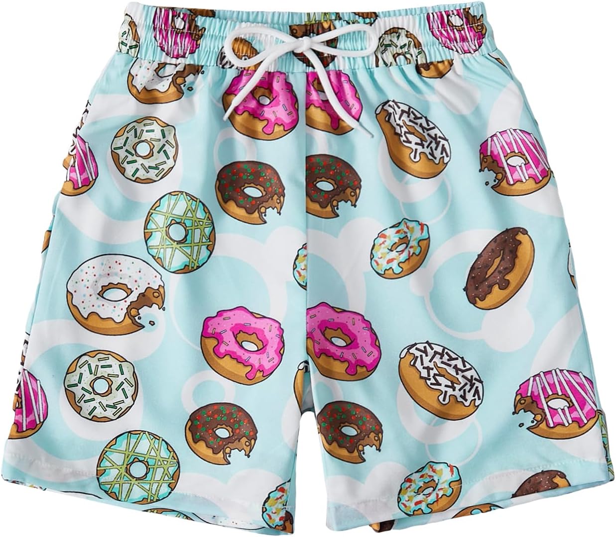 Floerns Boy’s Patchwork Drawstring Waist Printed Summer Boho Track Shorts