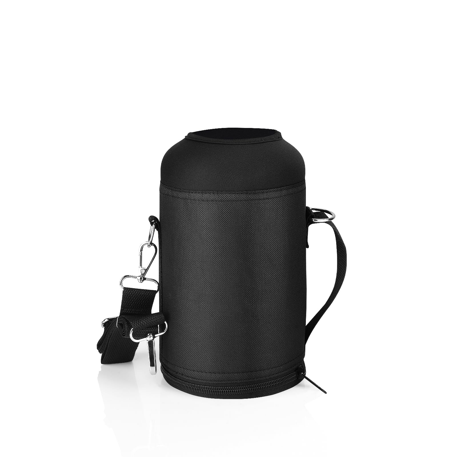 RAYMYLO Water Bottle Holder Carrier Bag Crossbody with Adjustable Shoulder Strap, 64 128 oz Sports Water Bottle Sleeve Accessories for Biking Hiking Travelling Camping, Black