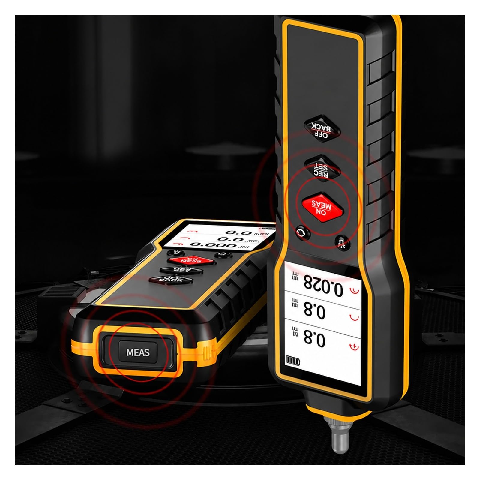 Miernik Wibracji, Cyfrowy Miernik Drgań SW-63A | 0,1–199,9 M/s², Urządzenie Ręczne, Podświetlenie LCD, Obracanie Ekranu O 360°, 200 Zestawów(SW-63A)