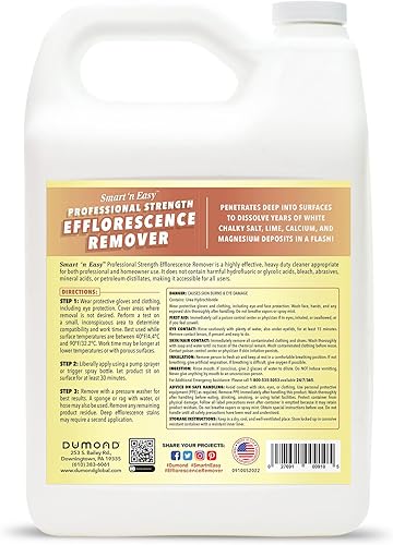 Miniatura 3 de Smart 'n Easy - Removedor de eflorescencia, fórmula de fuerza profesional resistente, elimina los depósitos de sal, calcio y magnesio más duros del