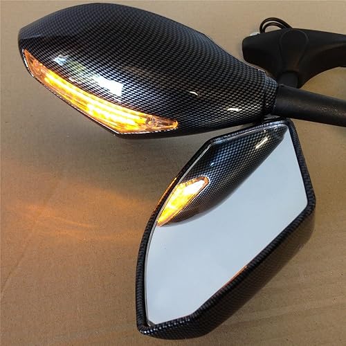 Miniatura 6 de Espejos de señal SMT compatibles con Suzuki Gsxr Hayabusa Sv650S Katana Rf600R Carbon+Cl B00RUEH6Z6