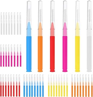 48Pcs Interdental Brush Slim Dental Brushes Between Teeth Flossing Brushes Oral Dental Hygiene Brush Dental Floss Brush Gum Floss Pick Dental Toothpicks Flosser Stick Braces Brush Tooth Cleaning Tools
