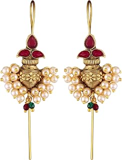 Vighnaharta Sizzling Glittering Pearl ear cuff for Women and Girls[VFJ2650ERG] Price In India