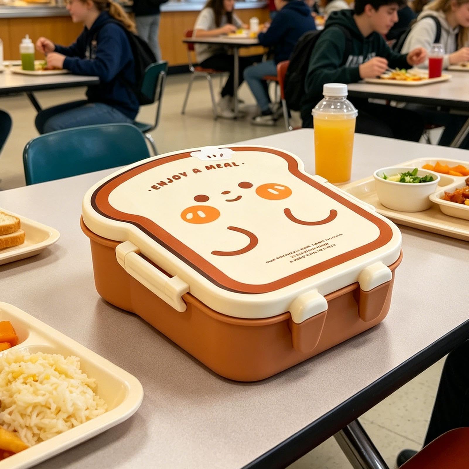 Boîte à lunch scolaire - Compartiment multiple, compatible micro-ondes, pour conserver les aliments sains et séparés, idéal pour les collations, les salades et les fruits à la maison ou à la cuis
