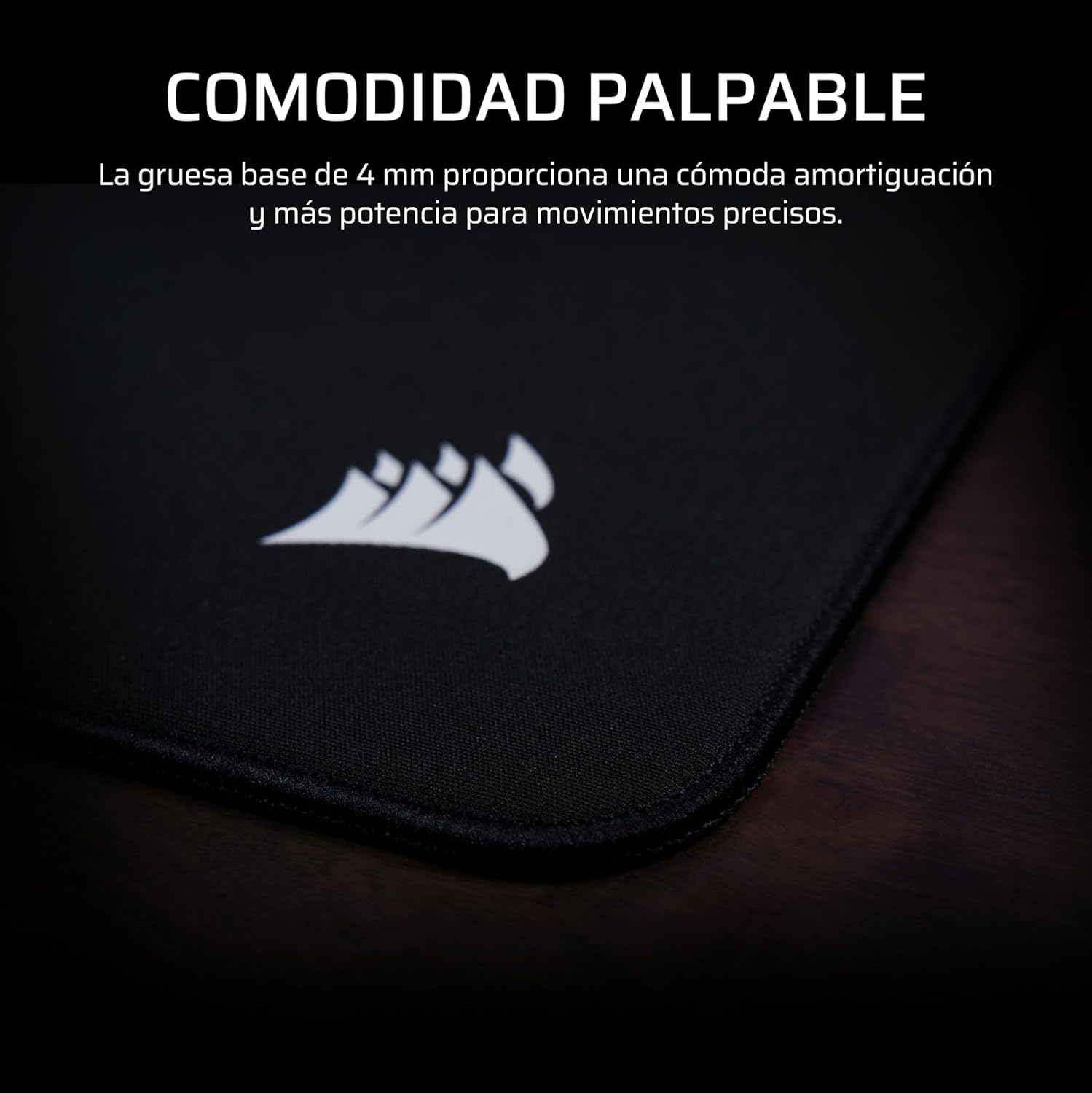 Corsair MM PRO Control Mediana Alfombrilla para Ratón Gaming – Optimizadas para Esports y para Ajustes de Precisión y Microajustes, Base de Antideslizante, Bordes Inclinados y Cosidos – Negro 6