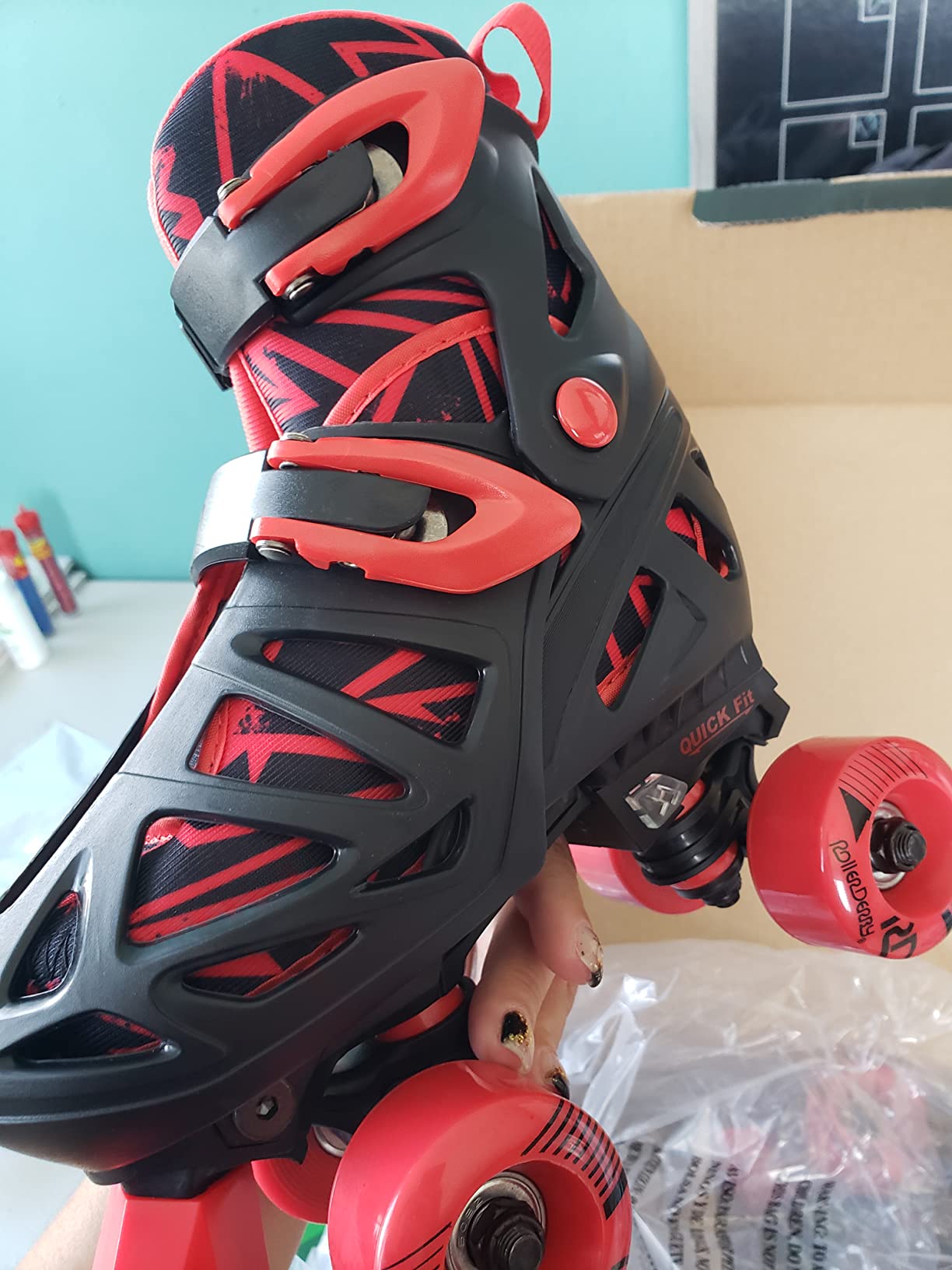 9/mo Finance Roller Derby Track Star Adjustable Roller Skates for