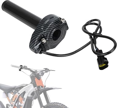 Carbon Fiber Pattern Throttle Handle for Surron Light Bee,Motorcycle Twist Throttle Accelerator Grips with Rolling Bearing Cable Kit for Electric Dirt Bike Ebike Sur Ron Light Bee X/S
