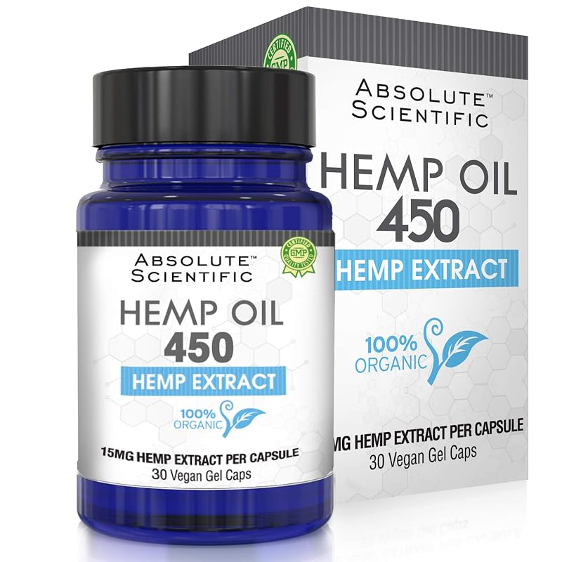 Absolute Nutrition Óleo de cânhamo 450, 30 cápsulas gelatinosas