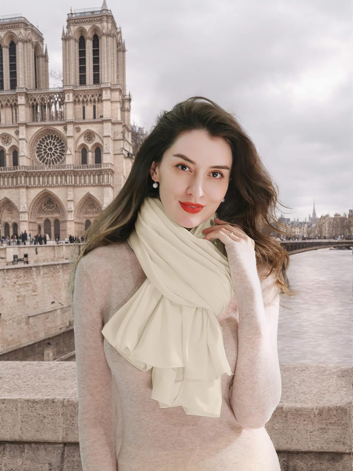 VENVSBEE Shawl Wraps for Women, Travel Scarf Soft Blanket Wrap Pashmina Travel Accessory for Airplane - Image 5