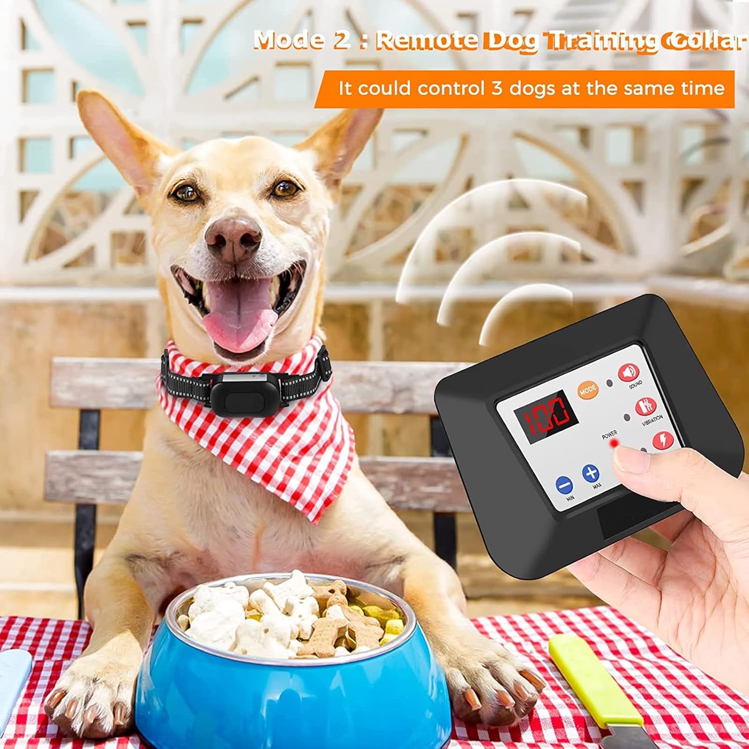 Wireless Dog Fence,Electric Fence with Remote Training Collar,Boundary Containment System for Stubborn Dogs,IP65 Waterproof,Adjustable Signal Range,for All Dogs,for2dogs