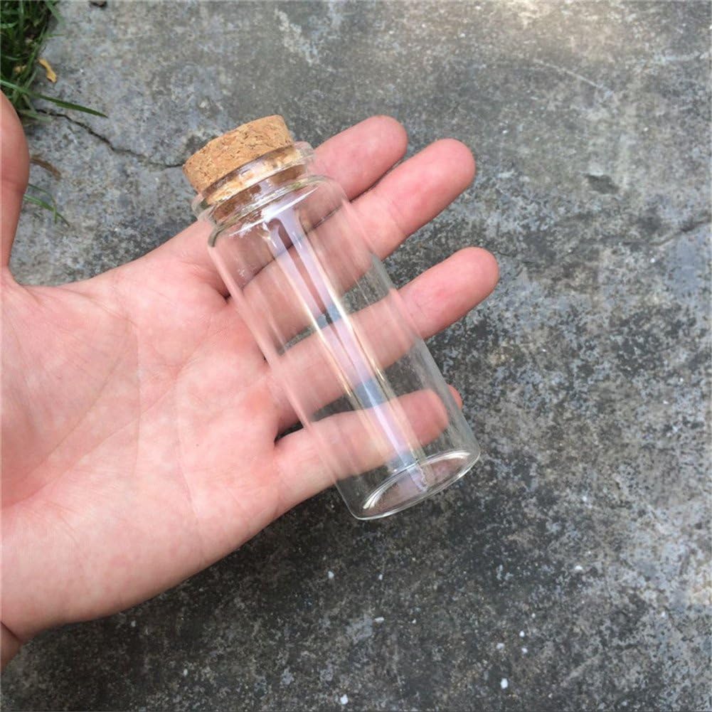 37x90x27mm 65ml Glass Bottles Corks Transparent Clear Glass Vials Jars Wholesale Glass Bottles 50pcs/lot (50, 65ml-37x90x27mm)