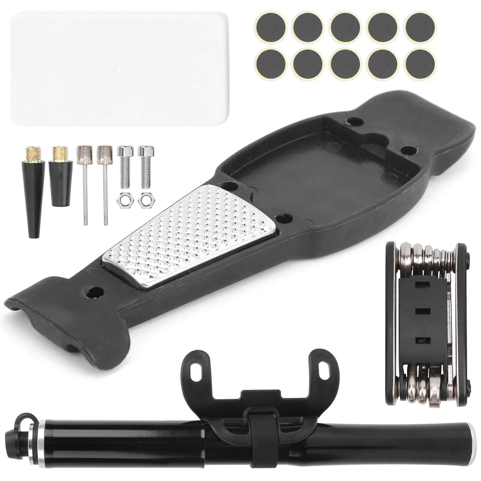 Kit di attrezzi professionali per riparazione mountain bike, pompa per pneumatici portatile, gonfiatore, set di chiavi multifunzione per ciclismo all'aperto, campeggio, cost