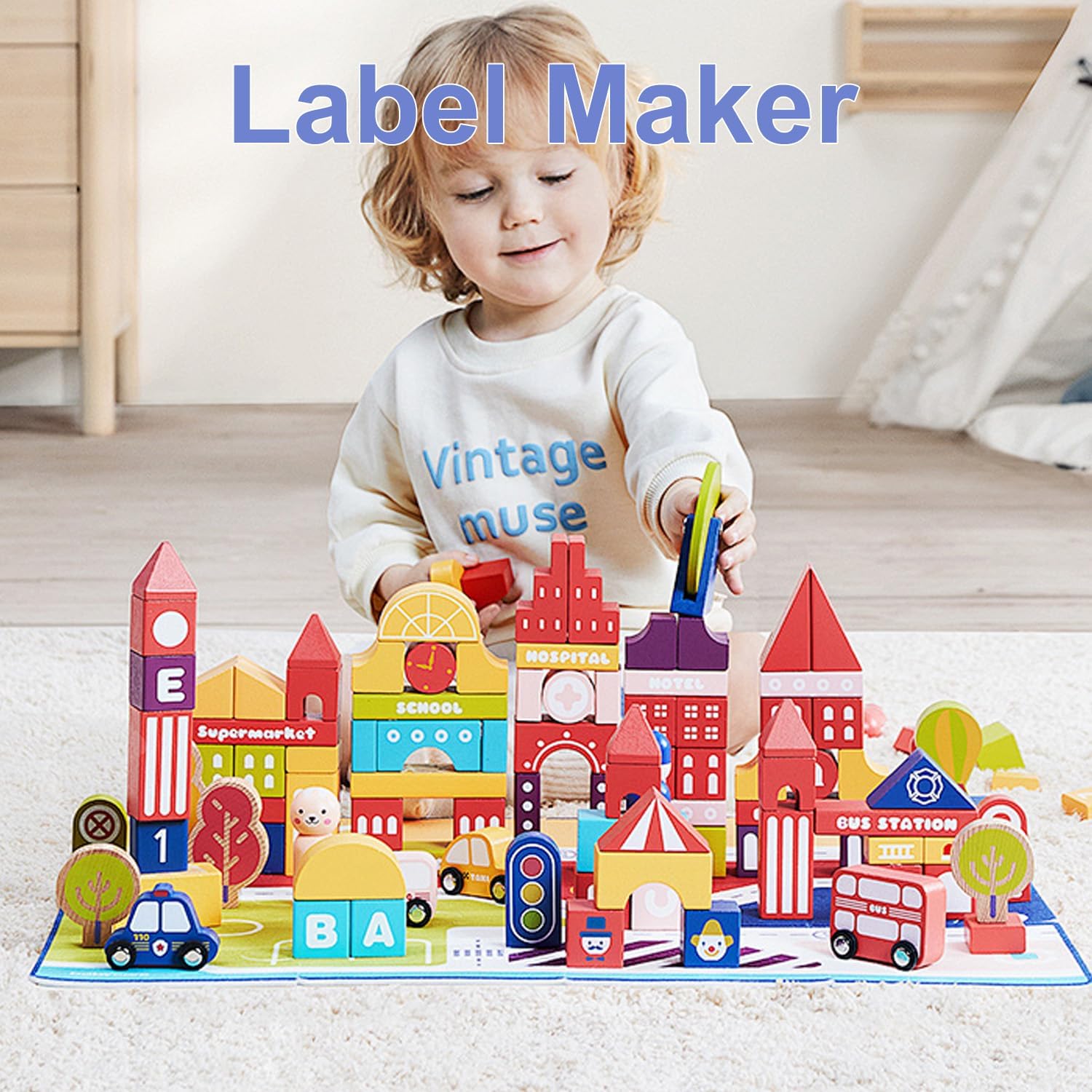 エンボス加工ラベルメーカーマシン テープ付き ヴィンテージエンボス ラベルメーカーマシン 6ロール3Dエンボスラベル パープル