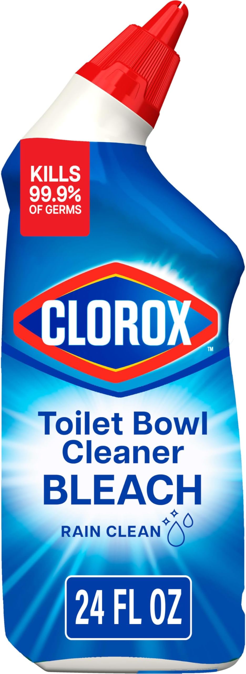 Toilet Bowl Cleaner Bleach, Rain Clean, 24 Fluid Ounces (Package May Vary)