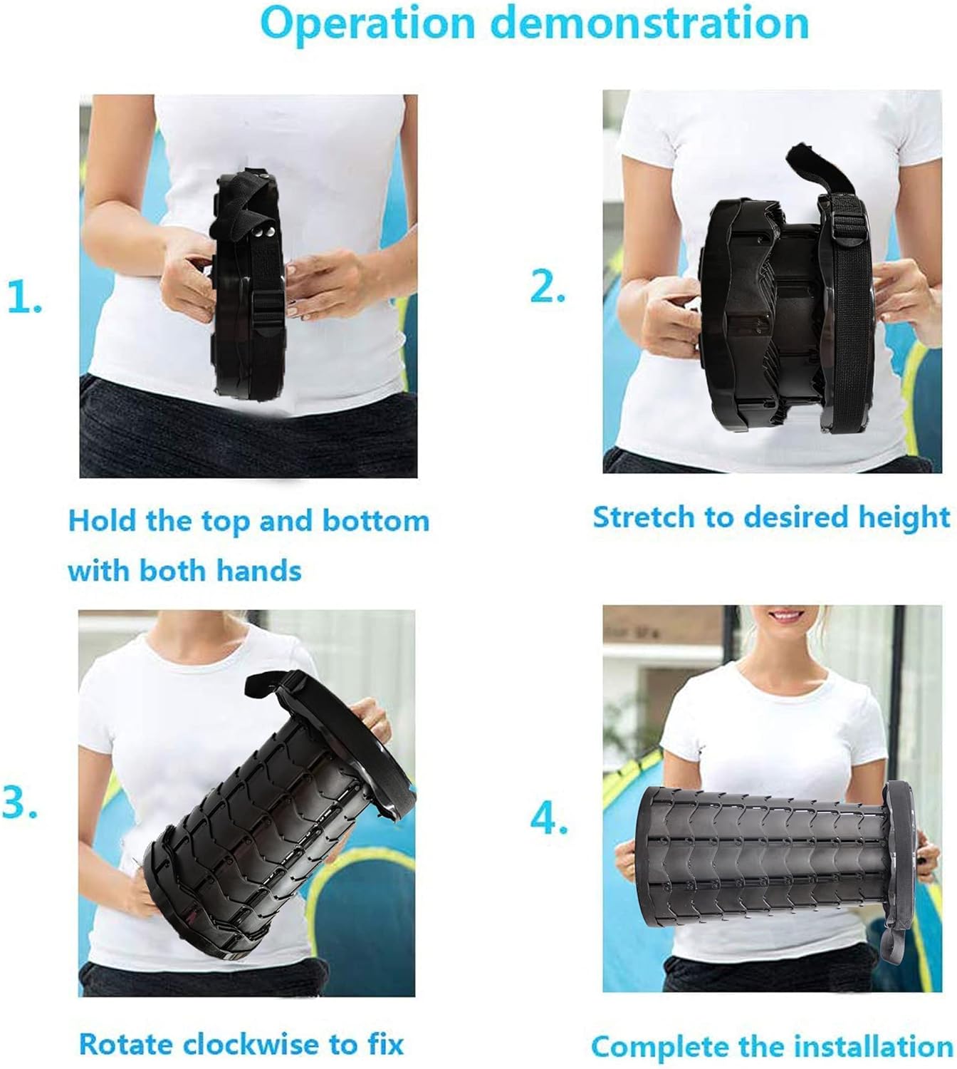 ALEVMOOM 2Pcs Cuddle Pillow&Telescoping Stool,Couple Pillow Slow Rebound Pressure Pillow Bundle Camping Stool with Cushion,Retractable Stool Adjustable Folding Stool for Hiking Garden BBQ with Bag