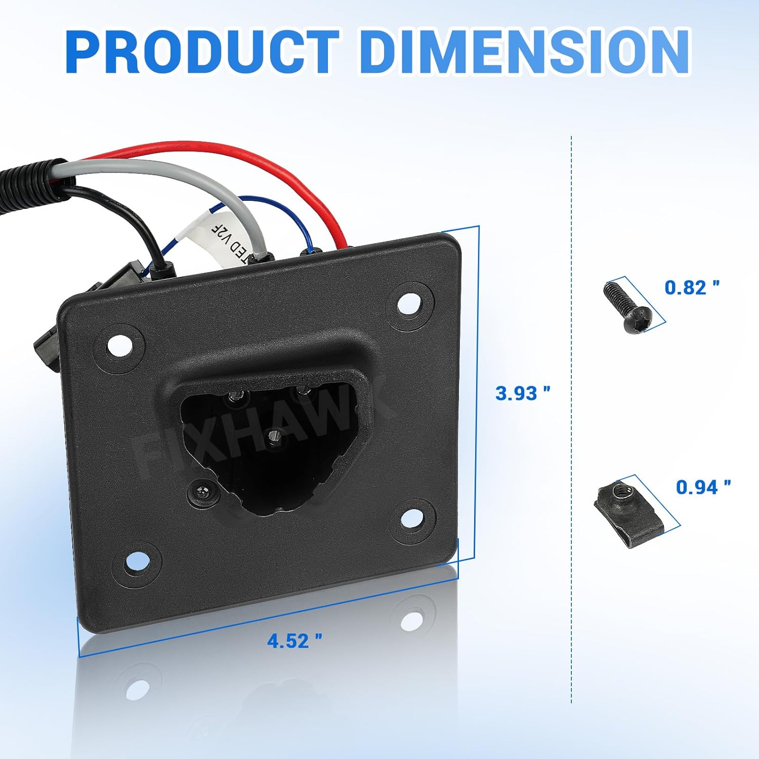 Golf Cart 48V Battery Charger Receptacle for EZGO RXV 2008-UP Electric and EZGO 2Five 2010-UP Delta-Q, EZGO Charging Port with Wires,Replace OEM# 604321,611219,602529