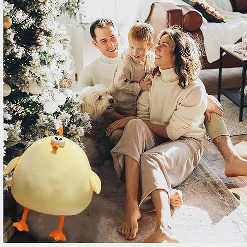 Miniatura 5 de Almohada de pollo de felpa súper suave y bonita, almohada de cuello de felpa de pollo, animal de peluche de pollo amarillo, almohada de cuerpo