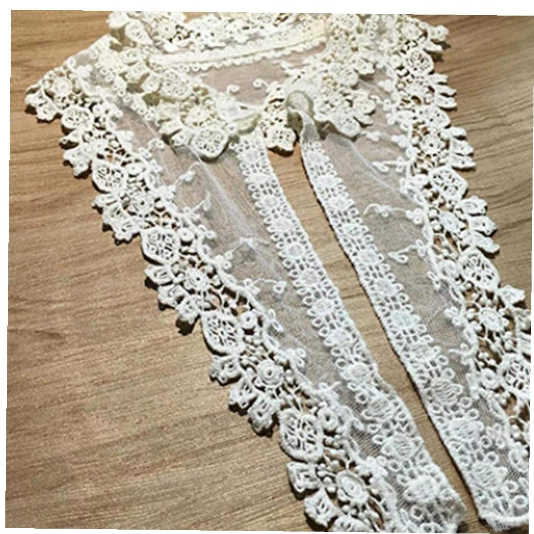 Pinicecore Clear Lace Applique Embroidery Neckline Collar Sewing Applique Shirt Clothes Patch Decor