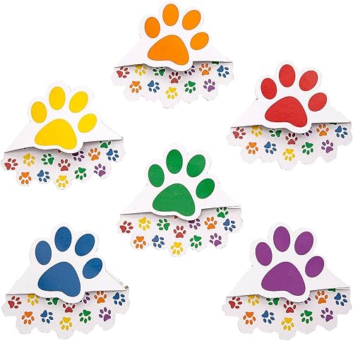 Marcadores de esquina con estampado de huellas de 24 piezas