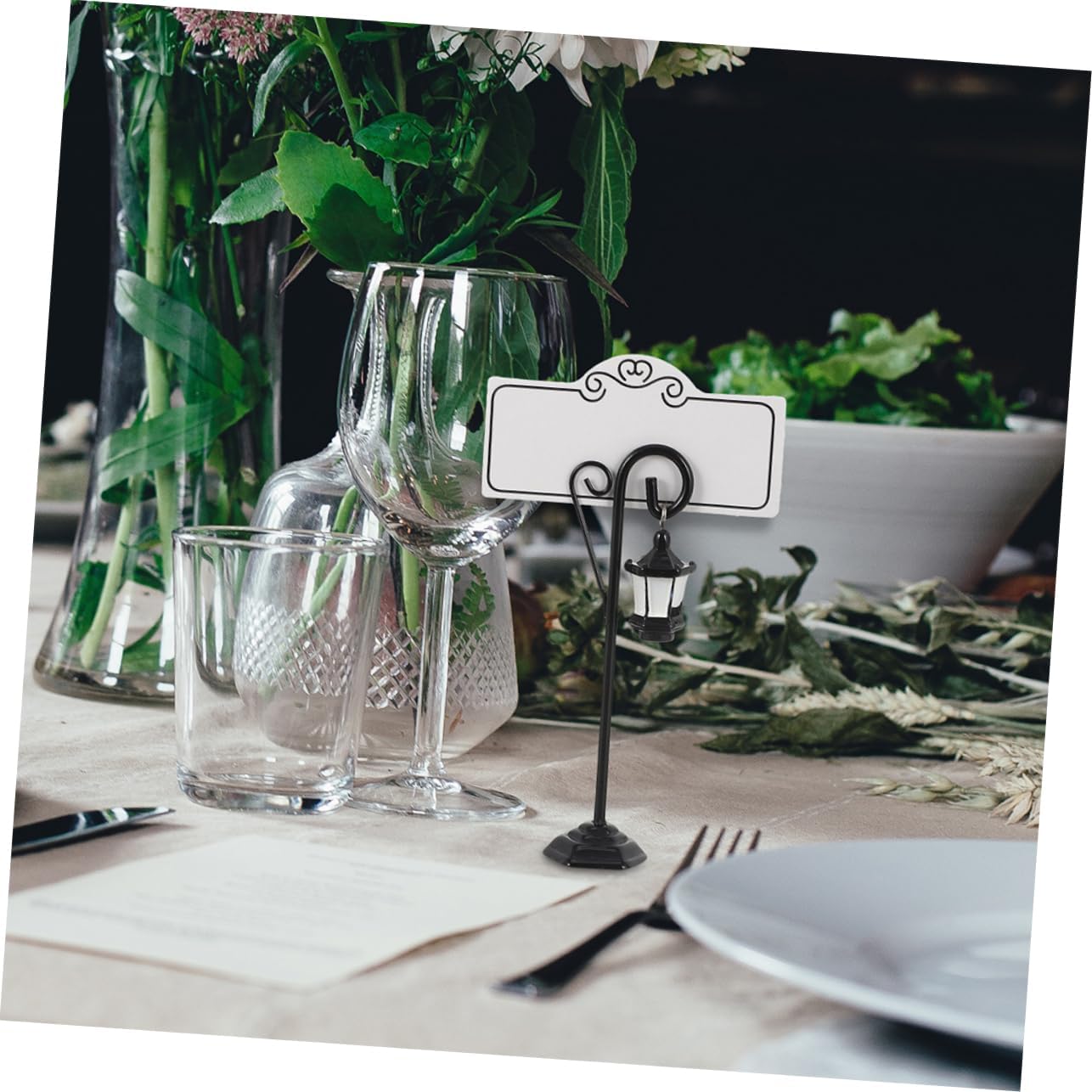Elegant Metal Street Lamp Photo Holder Stand Place Card Holders Clips Versatile for Wedding Birthday