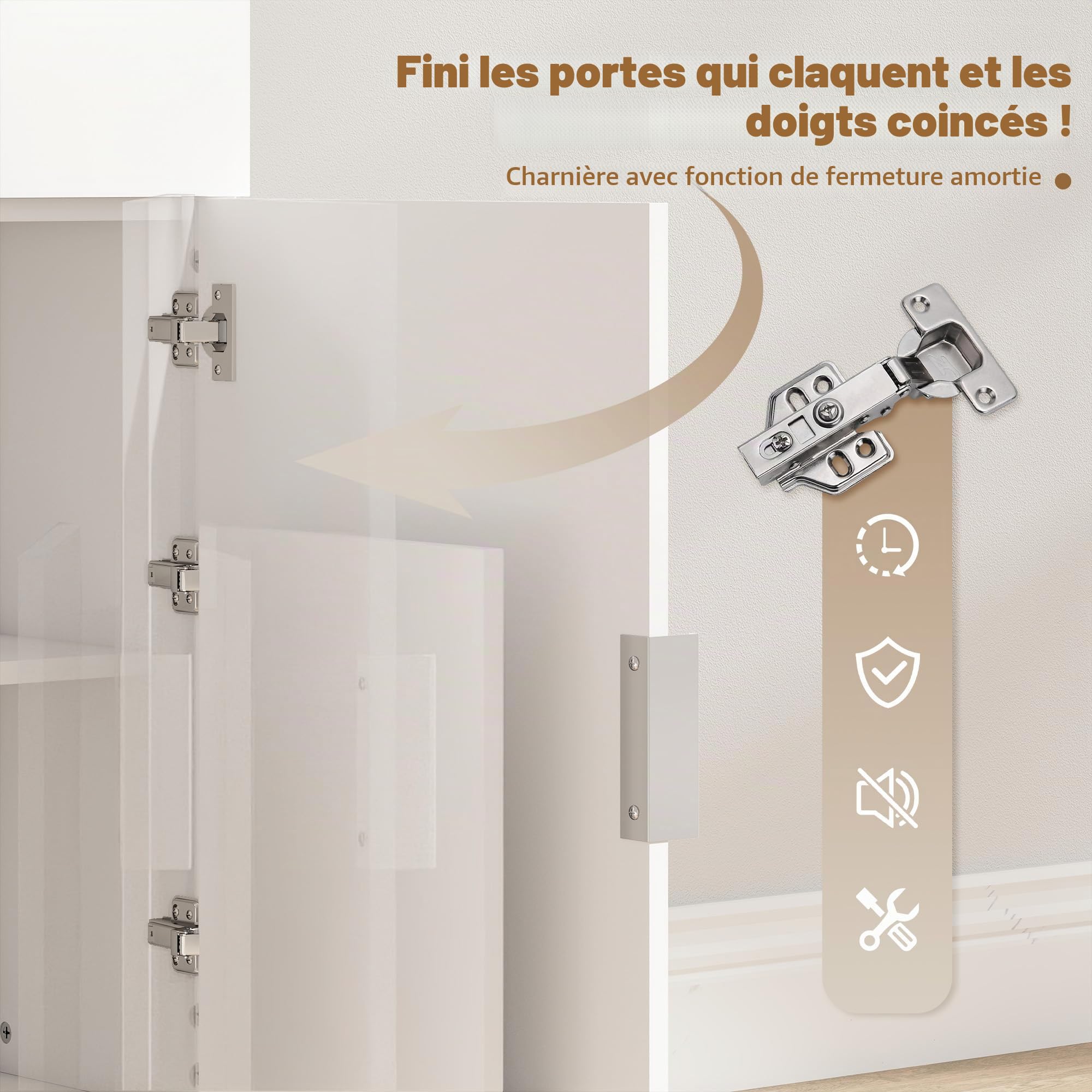 HOMCOM Bureau avec Plateau Pliable 80x30x128 cm Blanc