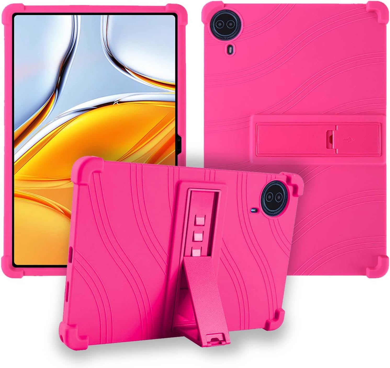 Case for Callsky-Tab Ctab 14 Tablet 14 inch,Soft Silicone Protector Cover,Kids Friendly,Adjustable Stand Tablet Cover,4 Corners Thicken Shockproof,Pink