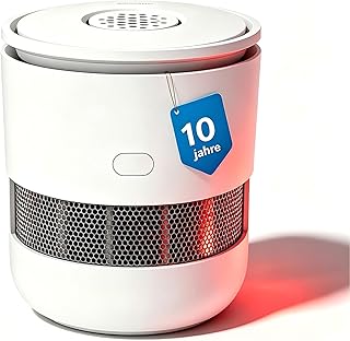 Alarmas de humo para el hogar, alarmas de incendio, detector de humo de batería de 10 años con sensor fotográfico, botón de silencio según EN14604, mini alarma de humo para el hogar, ZR170S
