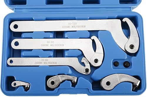 Kit de herramientas de llave inglesa y gancho ajustable, kit de herramientas de llave intercambiable para bicicleta, bicicleta, collar de suspensión