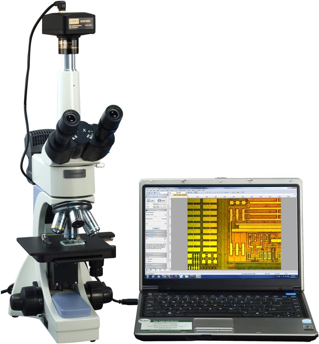OMAX 40X-2000X Infinity Trinocular Polarizing Metallurgical Microscope with 14MP Camera