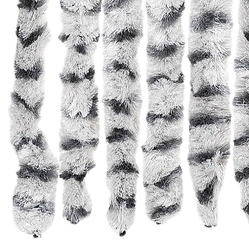 Moustiquaire chenille 100 x 220 cm Gris clair foncé