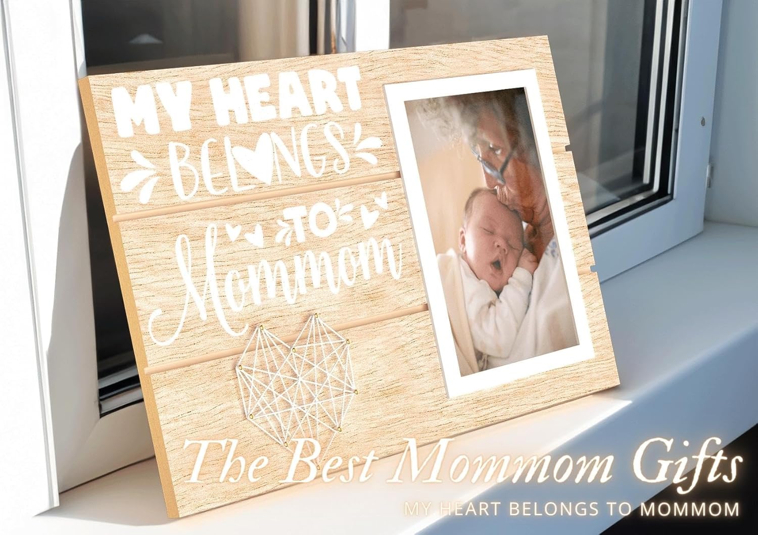 InnoBeta Mommom Gifts, Mothers Day Gifts for Mommom, Picture Frame 4x6 on Mother's Day, Christmas, Birthday
