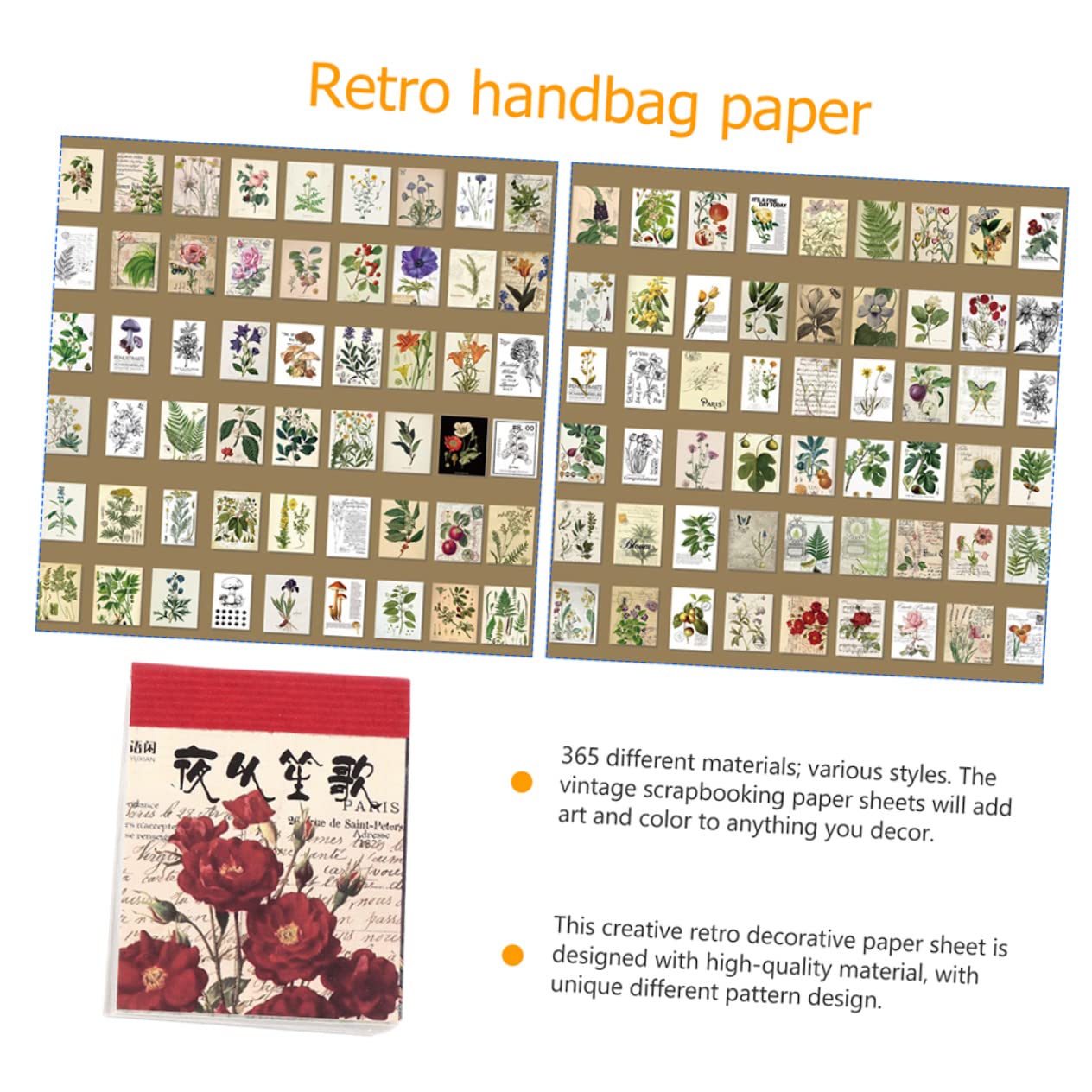 Tofficu 3 Juegos De Hojas De Papel Para Diario Papelería Vintage Material Para Scrapbooking Y Manualidades Para Diarios Basura 730 Hojas X 3
