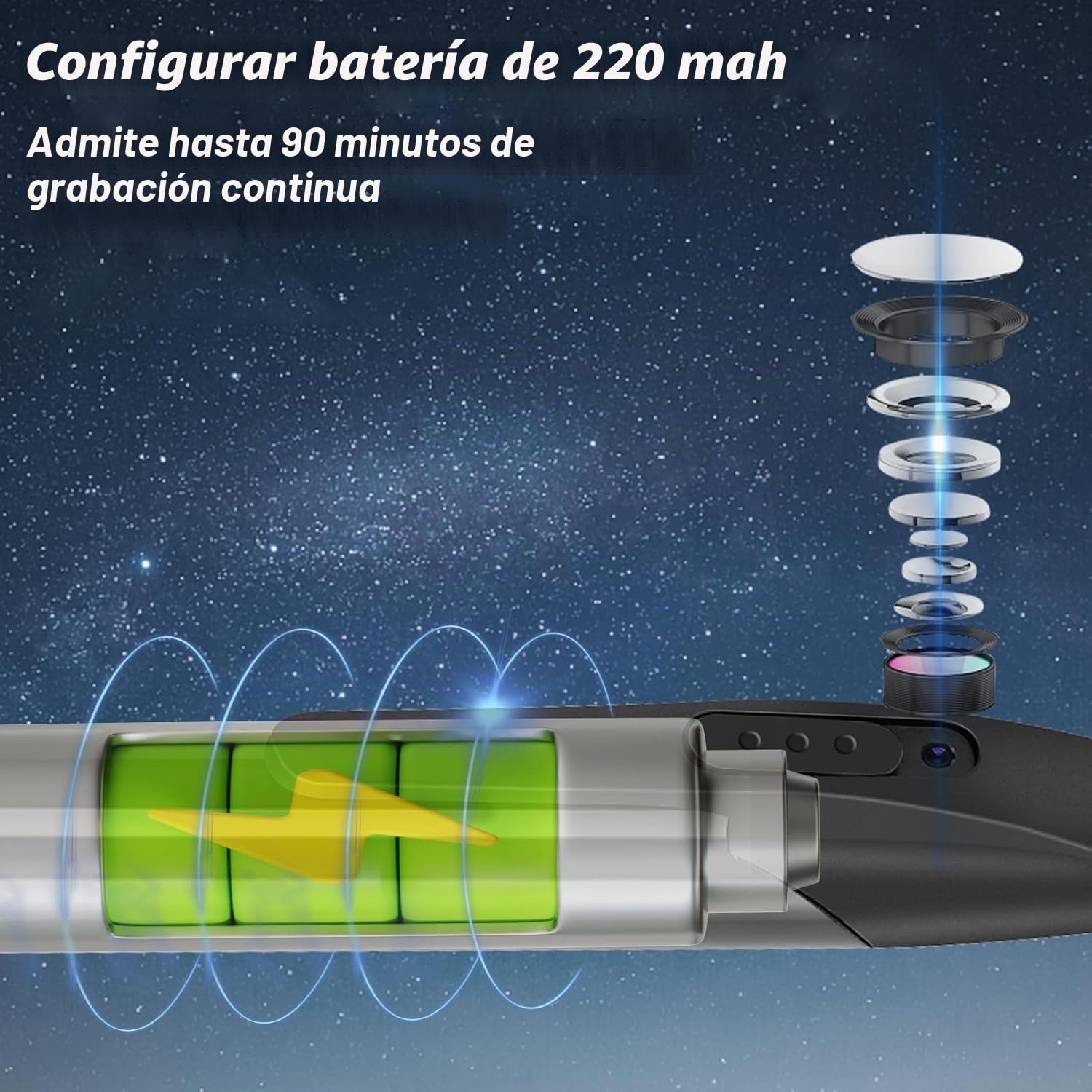 FARONG Mini Cámara Oculta Bolígrafo, 1080P Mini Cámaras Espía Pen con Grabación de Vídeo y Toma de Fotos Incluye MicroSD 32GB con Batería Recargable