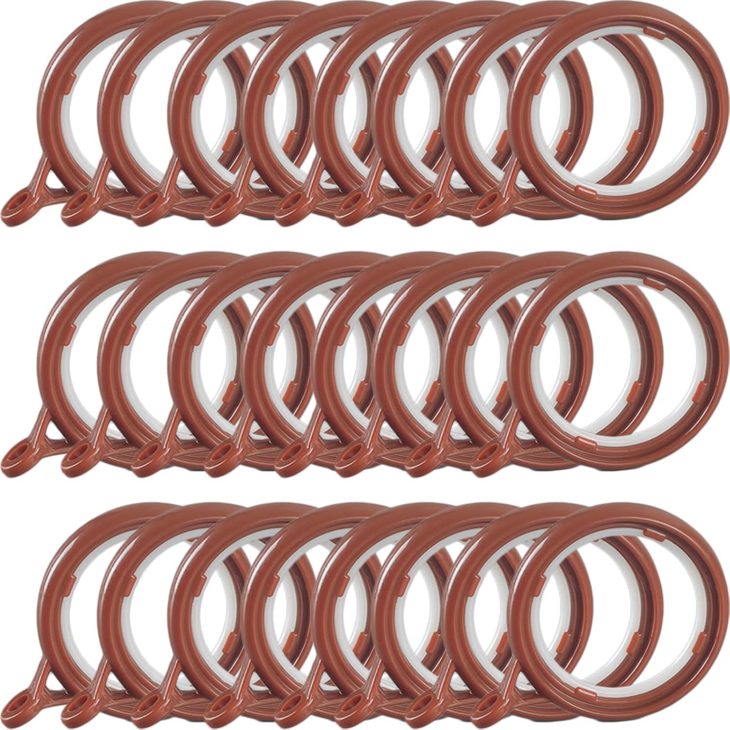 30PCS Shower Curtain Rings Hooks Decorative Liner Ring for Bathroom Hanging Rods Easy Glide Rings Bath Room Accessory,d (B)