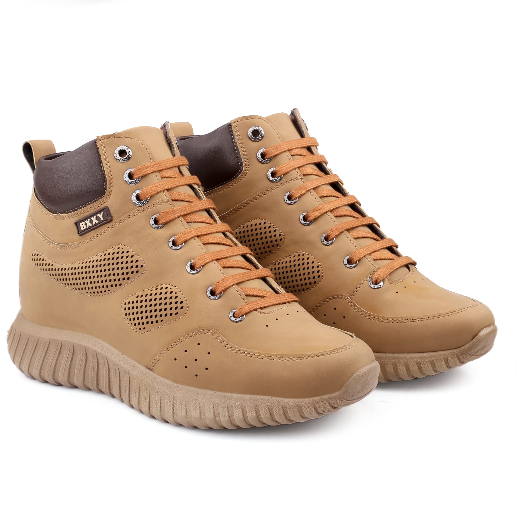 3 Inch Hidden Height Increasing/Elevator Tan Casual Lace-up Outdoor Sneaker Boot (B09XVGSJPN) Amazon Price History, Amazon Price Tracker