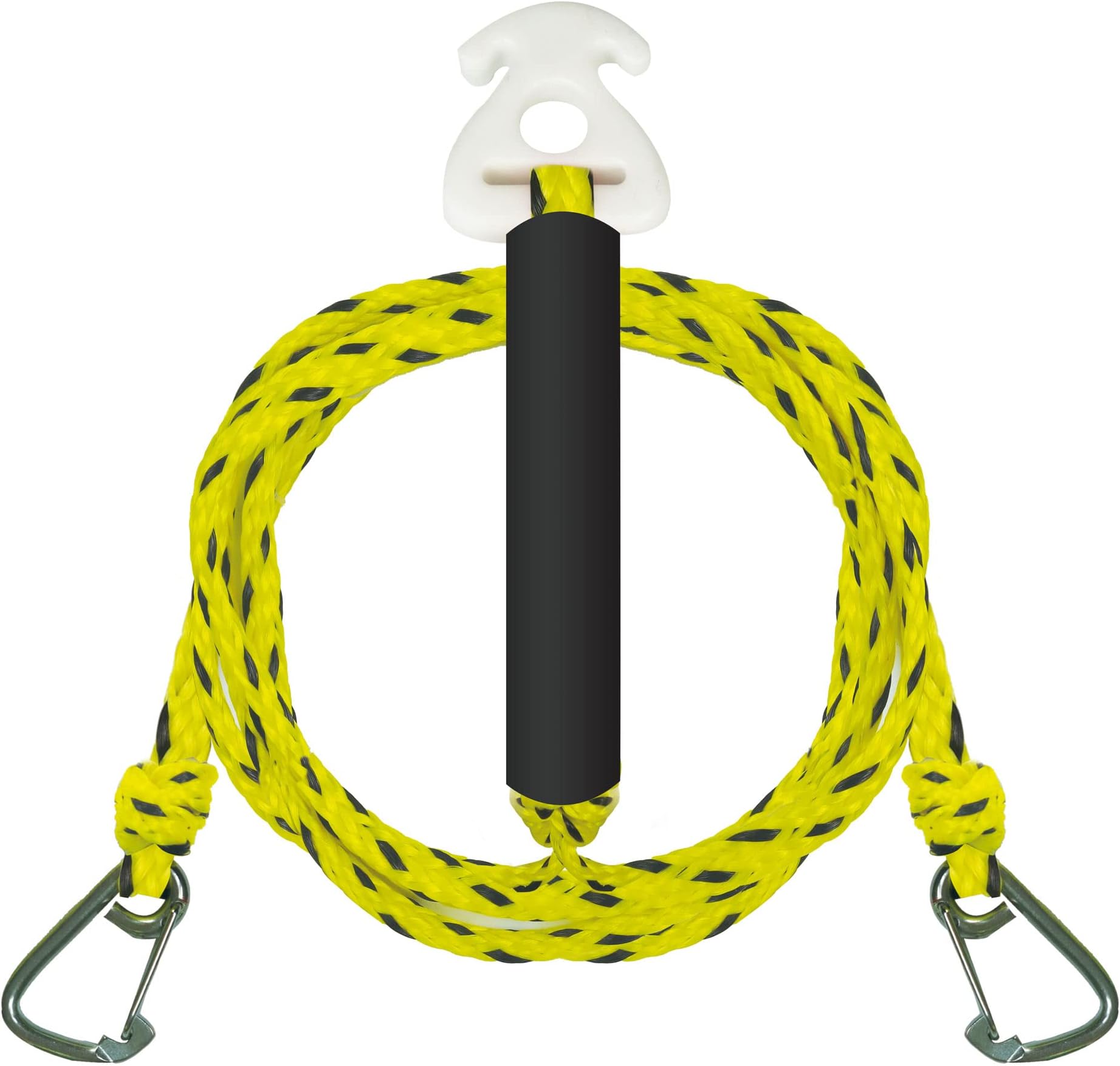 5.2m/ 17FT Tow Harness Connector for Watersports, Heavy Duty Boat Tow Harness with 2 Hook for 1-4 Rider