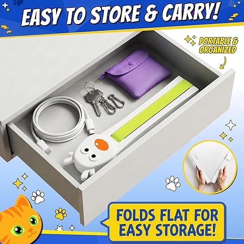 Miniatura 7 de Interactive Cat Toys for Indoor Cats - Automatic Cat Toys with Motorized String Action, Sticking Door/Walls Electric Enrichment Stimulation Kitty