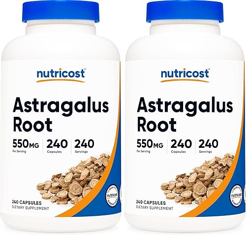 Miniatura 7 de Nutricost Cápsulas de astrágalo de 550 mg, 240 cápsulas vegetarianas, sin OMG y sin gluten