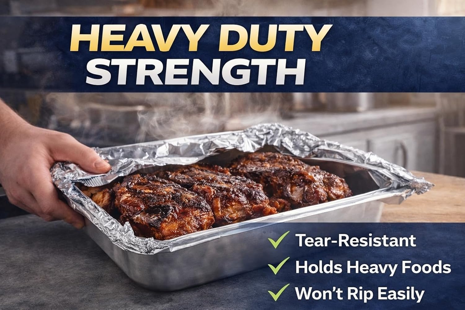 Aluminum Foil, 12x1000 Inches, Silver, for Cooking, Baking, Grilling, Wrapping, Commercial use, and Food Storage