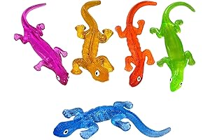 5Pack Super Stretch Sticky Lizard Mochi Squishy Toys Stress Relief